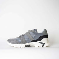 Thumbnail for Sleek Gray Suede Leather Sneakers