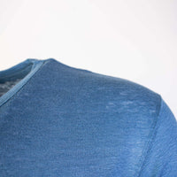 Thumbnail for Powder Blue Wool T-Shirt with Embroidered Detail