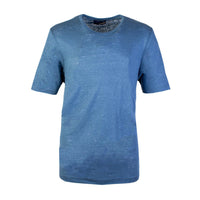 Thumbnail for Powder Blue Wool T-Shirt with Embroidered Detail