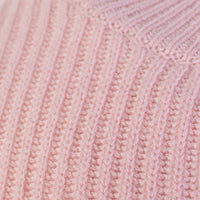 Thumbnail for Chic Pink Ribbed Cashmere Sweater