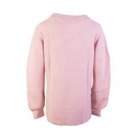 Thumbnail for Chic Pink Ribbed Cashmere Sweater