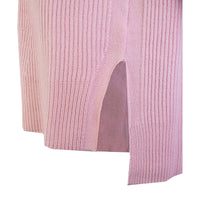 Thumbnail for Chic Pink Ribbed Cashmere Sweater