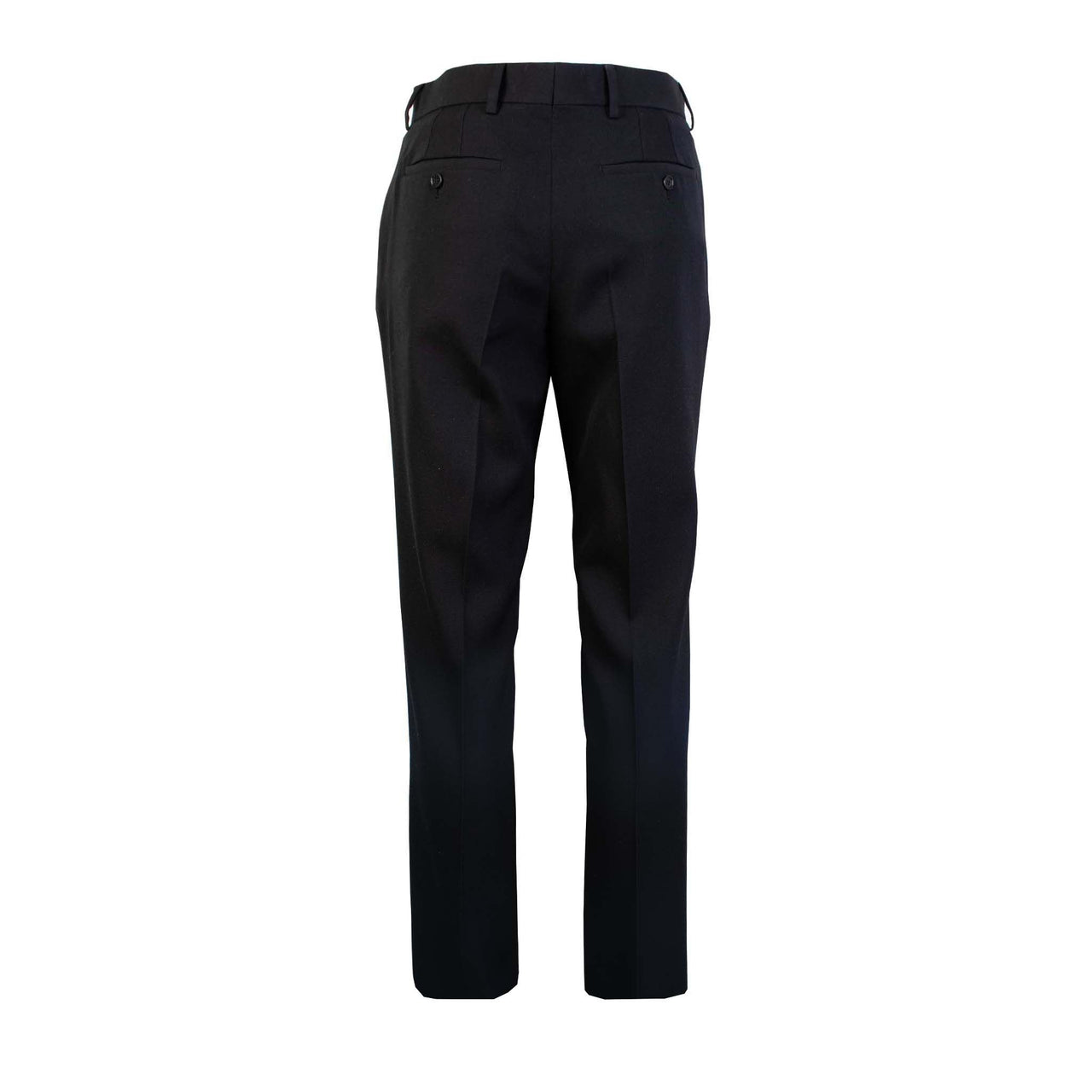 Elegant Black Wool Suit Trousers