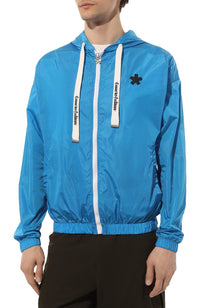 Thumbnail for Elite Light Blue Nylon Rain Jacket