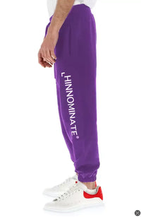 Thumbnail for Elegant Purple Drawstring Cotton Trousers