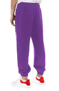 Thumbnail for Elegant Purple Drawstring Cotton Trousers