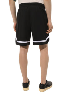 Thumbnail for Sleek Black Bermuda Shorts with Logo Detail