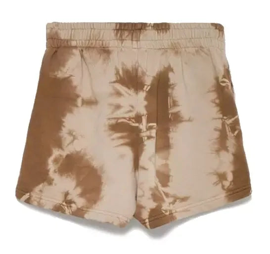 Chic Brown Printed Cotton Shorts