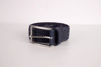 Thumbnail for Elegant Denim Blue Fabric Belt with Silver Buckle