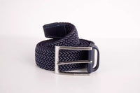 Thumbnail for Elegant Denim Blue Fabric Belt with Silver Buckle