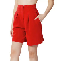 Thumbnail for Chic Pink Bermuda Shorts with Comfort Stretch