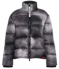 Thumbnail for Chic High Collar Down Jacket with Logo Patch