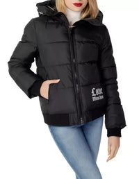 Thumbnail for Chic Hooded Down Jacket with Signature Logo