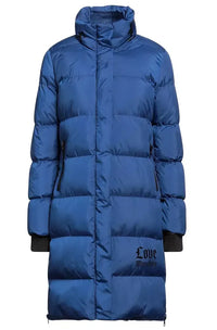 Thumbnail for Chic Long Down Jacket with Logo Detail