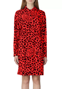 Thumbnail for Elegant Viscose Blend Leopard Print Dress