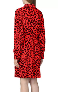 Thumbnail for Elegant Viscose Blend Leopard Print Dress