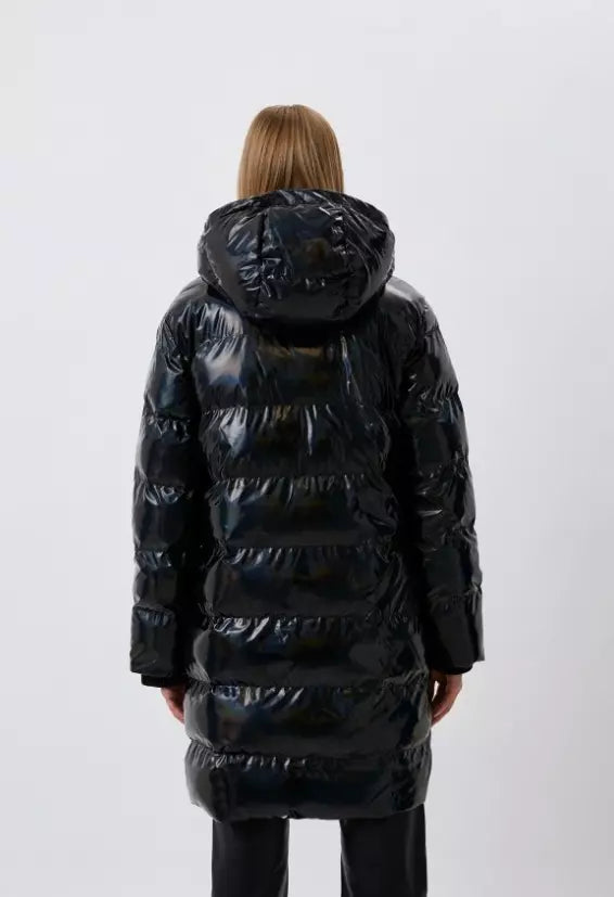 Elegant Painted Effect Long Down Jacket