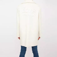 Thumbnail for Chic White Winter Elegance Long Coat