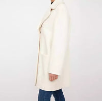 Thumbnail for Chic White Winter Elegance Long Coat