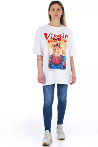 Thumbnail for Oversized Cotton Tee with Chic Prints
