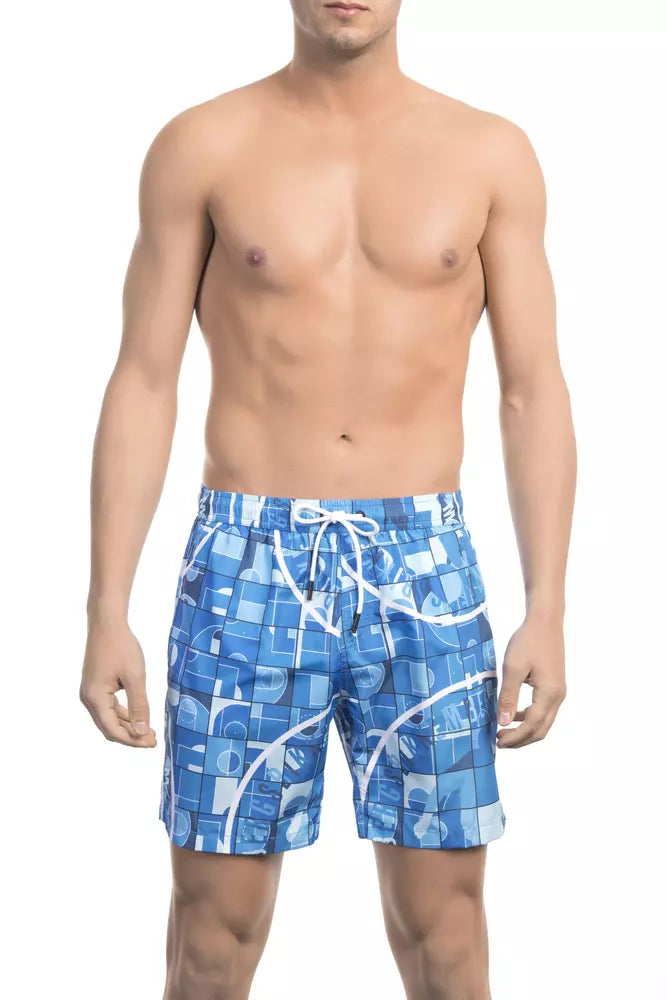 Elegant Light Blue Swim Shorts