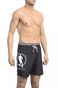 Thumbnail for Sleek Layered Swim Shorts with Logo Detail