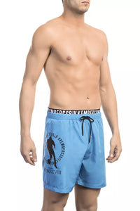 Thumbnail for Chic Light Blue Layered Swim Shorts