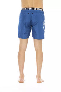 Thumbnail for Sleek Layered Swim Shorts - Elegant Blue