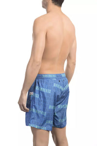 Thumbnail for Blue All-Over Print Swim Shorts