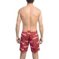 Thumbnail for Red All-Over Print Swim Shorts