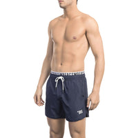 Thumbnail for Elegant Blue Swim Shorts with Designer Band