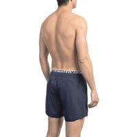 Thumbnail for Elegant Blue Swim Shorts with Designer Band