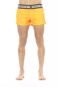 Thumbnail for Elegant Orange Swim Shorts with Branded Band