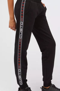 Thumbnail for Chic Black Sweatpants with Logo Side Bands