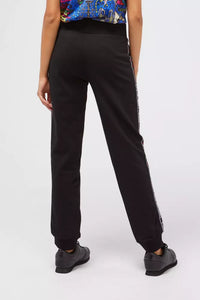 Thumbnail for Chic Black Sweatpants with Logo Side Bands