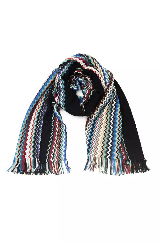 Geometric Fantasy Fringed Scarf Multicolor