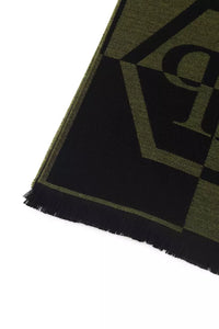 Thumbnail for Plush Fringed Logo Scarf in Lush Green