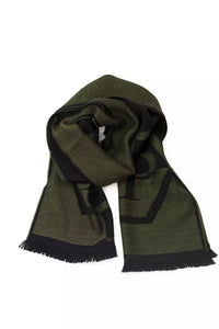 Thumbnail for Plush Fringed Logo Scarf in Lush Green