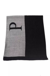 Thumbnail for Chic Gray Fringed Logo Scarf