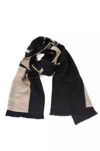 Thumbnail for Beige Logo Scarf with Fringed Hems