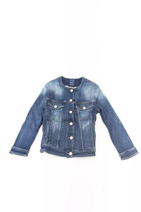 Thumbnail for Chic Denim Round Neck Jacket