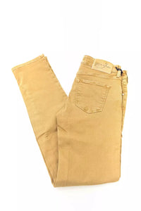 Thumbnail for Chic Beige Vintage-Inspired Designer Jeans