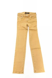 Thumbnail for Chic Beige Vintage-Inspired Designer Jeans