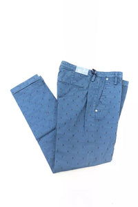 Thumbnail for Sophisticated Blue Chino Jeans with Embroidered Logo