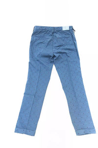 Thumbnail for Sophisticated Blue Chino Jeans with Embroidered Logo