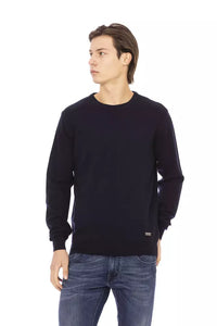Thumbnail for Chic Crewneck Blue Statement Sweater