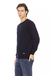 Thumbnail for Chic Crewneck Blue Statement Sweater