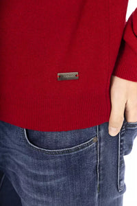 Thumbnail for Elevated Elegance Crewneck Sweater in Red
