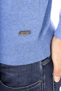 Thumbnail for Elegant Light Blue Crewneck Sweater for Men