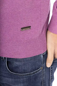 Thumbnail for Elegant Purple Wool-Blend Crewneck Sweater